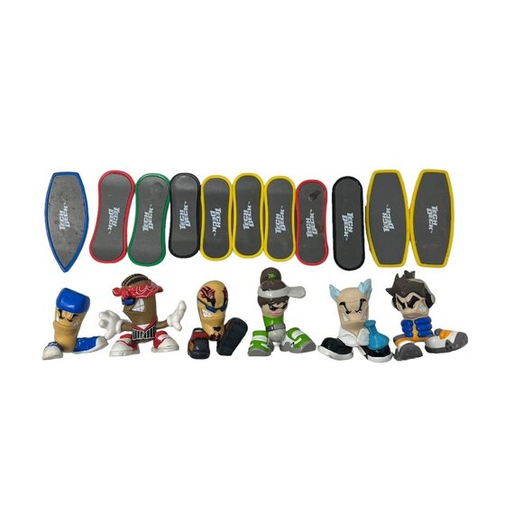 Tech Deck Dudes Lot Skateboards Boogie Surf Snow Board Fingerboard Vintage 17 Pc - Picture 1 of 11